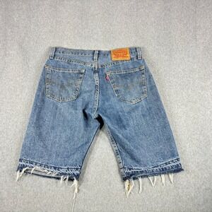 Levi's 505 Shorts Mens 30x10 (32x10) Medium Wash Denim Jorts Dad
